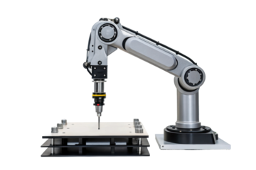 Industrial robotic arm performing precision tasks in automated manufacturing