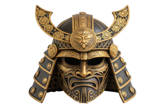 Traditional samurai helmet design with intricate detailing and historical significance in Japanese culture