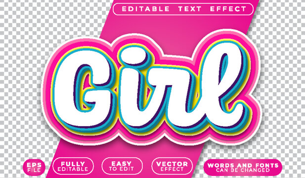 Girl Woman Cute Princess Lady Angel Fully Editable Vector Text File
