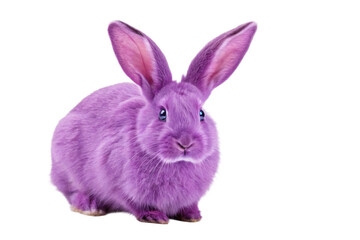 Fototapeta premium Unique purple rabbit as a creative concept for fun and whimsical designs