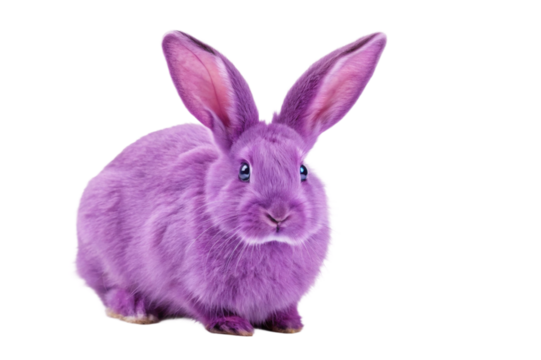 Unique purple rabbit as a creative concept for fun and whimsical designs