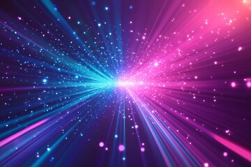 Vibrant abstract background with light rays and colorful elements for cyberspace technology design