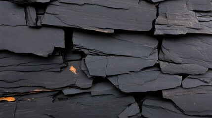 Dark Natural Slate Rock Surface Textured Background for Design