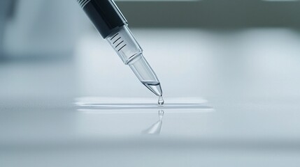 Precise Liquid Drop: Minimalist Science and Experimentation Photography