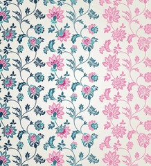 wedding card design, traditional paisley floral pattern , royal India	