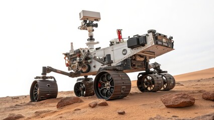 Mars Rover on Martian Surface