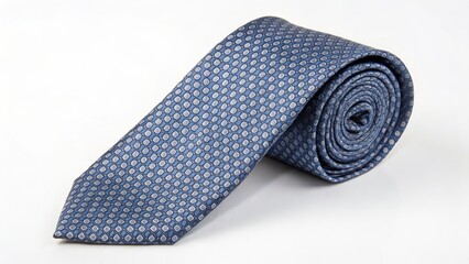 Blue patterned necktie