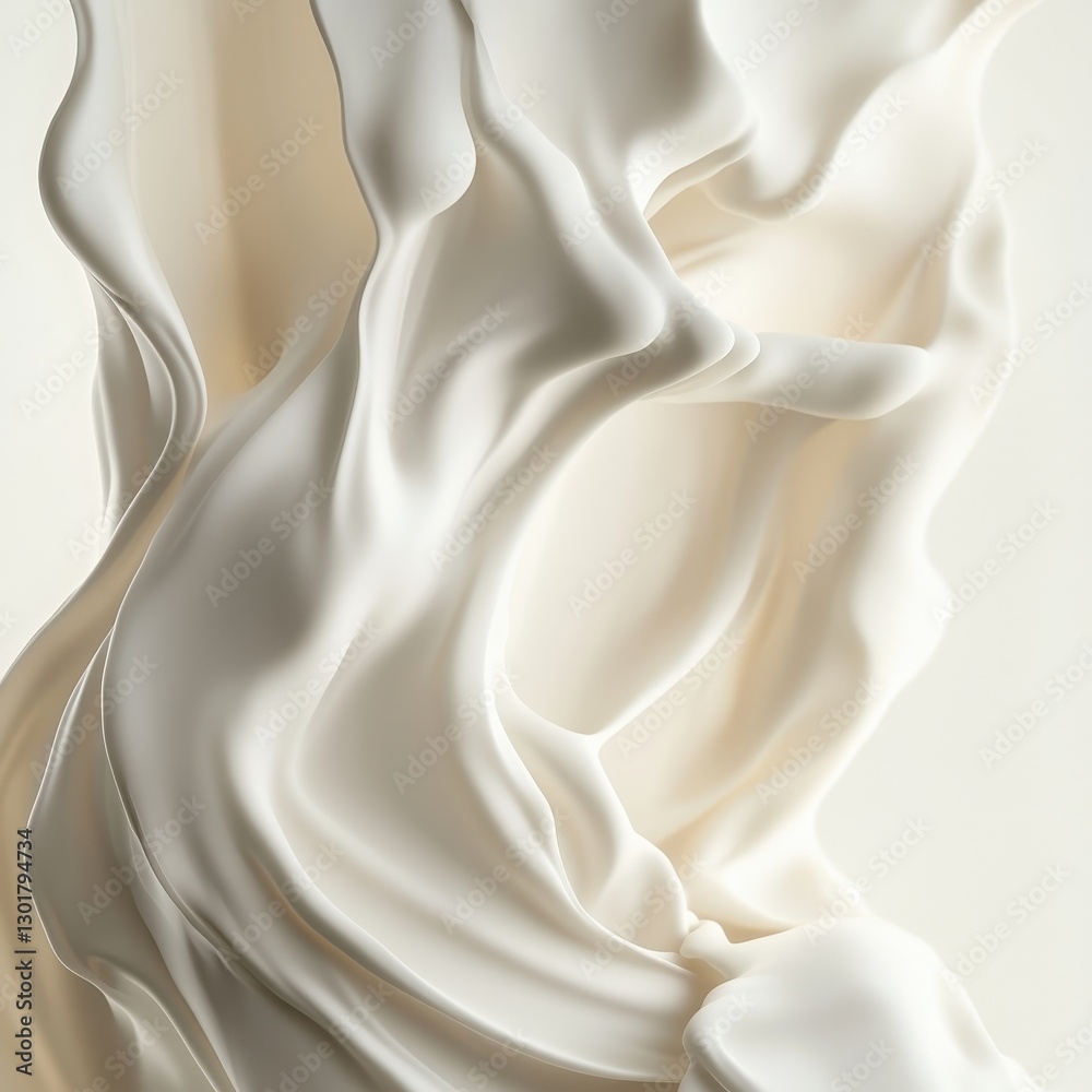 Poster elegant flowing fabric capturing light and shadow, creating a sense of movement and depth in a minim