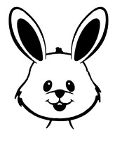 Happy Easter with cute bunny and eggs. Rabbit character set. Animal wildlife holiday cartoon. Vector
