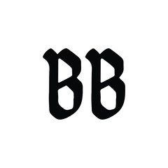 BB monogram logo design letter text name symbol monochrome logotype alphabet character simple logo