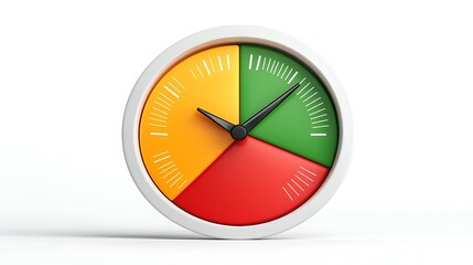 3D Render of a Colorful Time Management Clock: Productivity and Scheduling Visualization AI Generated