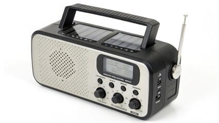 Obraz premium Portable Solar Radio with LCD Display