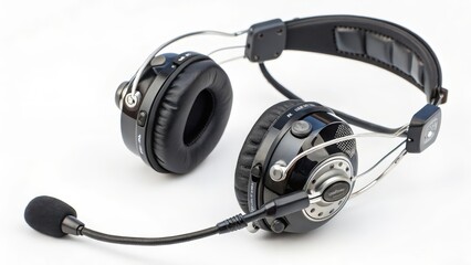 Black Headset with Boom Microphone