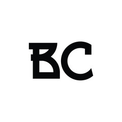BC monogram logo design letter text name symbol monochrome logotype alphabet character simple logo