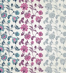 wedding card design, traditional paisley floral pattern , royal India	