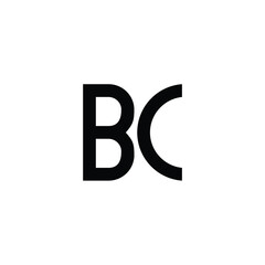BC monogram logo design letter text name symbol monochrome logotype alphabet character simple logo