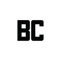 Obraz premium BC monogram logo design letter text name symbol monochrome logotype alphabet character simple logo