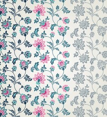 wedding card design, traditional paisley floral pattern , royal India	