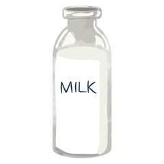 ゆるい水彩タッチのミルク