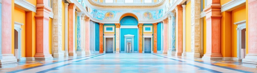 Fototapeta premium Opulent Interior of the Palace of Versailles Showcasing Extravagant Architecture Lavish Decorations and Rich Historical Significance in French Culture