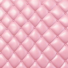 Soft pink quilted texture with glossy finish and decorative buttons, ideal for backgrounds or upholstery