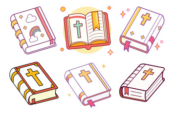 A Bundle of Cute Bible Vector Cartoon illustration Easter Day
