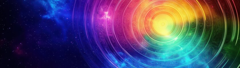 Obraz premium Vibrant Colorful Spiral with Bright Rainbow Swirl Evoking Joy and Creativity in a Whimsical Abstract Art Style for Dynamic Visual Experiences