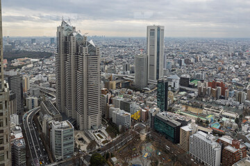 Naklejka premium 都庁展望台から見た風景