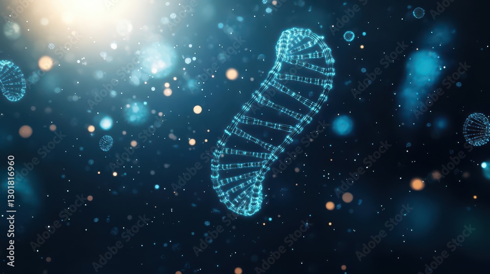 Aufkleber magnified view of chromosomes undergoing cell division displaying intricate structures and patterns 