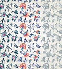 wedding card design, traditional paisley floral pattern , royal India	