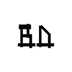 BD monogram logo design letter text name symbol monochrome logotype alphabet character simple logo