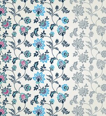 wedding card design, traditional paisley floral pattern , royal India	
