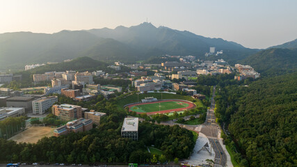 Obraz premium Aerial View Seoul National University