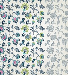 wedding card design, traditional paisley floral pattern , royal India	