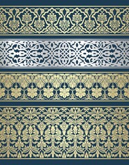 traditional paisley floral pattern, textile , Rajasthan, royal India	