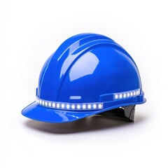 Bright Blue Construction Hard Hat with LED Lighting for Safety Use