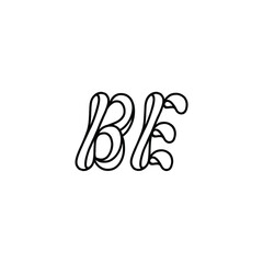 BE monogram logo design letter text name symbol monochrome logotype alphabet character simple logo