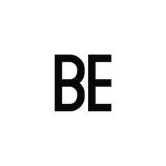 BE monogram logo design letter text name symbol monochrome logotype alphabet character simple logo