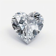 stunning heart shaped diamond with brilliant facets reflecting light beautifully, symbolizing love and elegance. Perfect for jewelry and special occasions