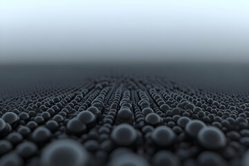 Obraz premium 3D Abstract Background Illustration - Black Spheres Array