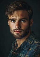 Obraz premium Professional Male Photographer Portrait Studio Headshot Image Portrait Photography Concept