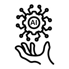 artificial intelligence. ai Line Icon