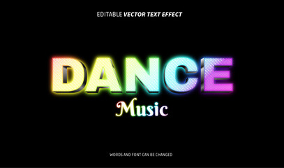 dance music editable text effect