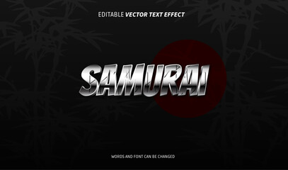 samurai editable text effect