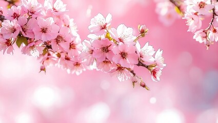 Cherry blossom petals lots of blue 