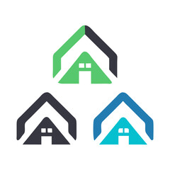 log cabin pancake house. House icon set. Home vector illustration sign. House Icon Home vector illustration symbol.