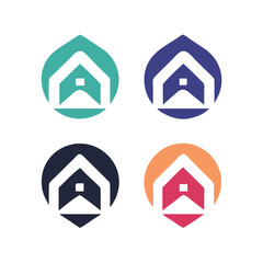 log cabin pancake house. House icon set. Home vector illustration sign. House Icon Home vector illustration symbol.