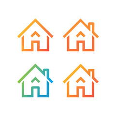 log cabin pancake house. House icon set. Home vector illustration sign. House Icon Home vector illustration symbol.