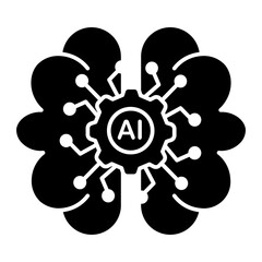 ai brain Solid icon