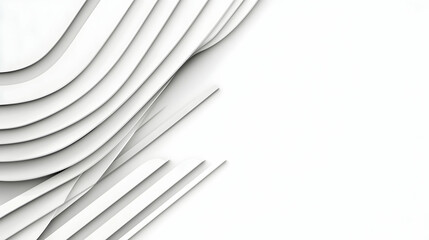 Obraz premium Abstract White Background with Layered Lines and Clean Geometric Design